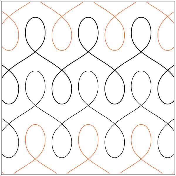 Modern Twist quilting pantograph pattern by Patricia Ritter of Urban