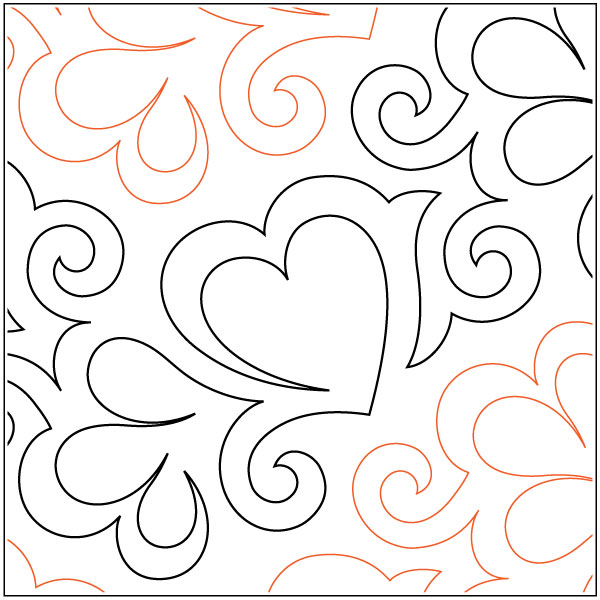 PS I Love You Quilting Pantograph Pattern By Patricia Ritter