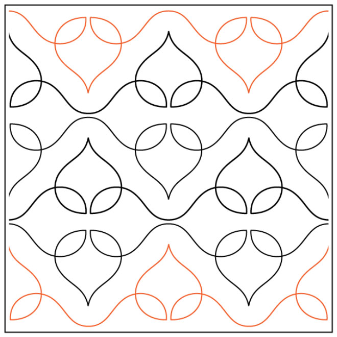 Falling Stars - Quilting Pantograph Pattern — Quilting Pantographs
