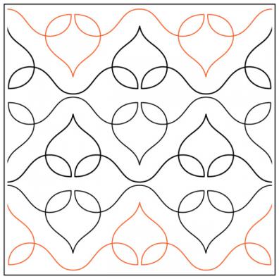 INVENTORY REDUCTION - Willow Leaf's Starlight PAPER longarm quilting  pantograph design by Willow Leaf Designs